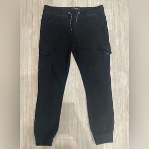 The Reset Men's Jogger Style Cargo Pants in Black